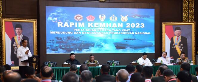 
 Buka Rapim Kemhan 2023, Presiden: Informasi Intelijen Kunci Hadapi Instabilitas Global