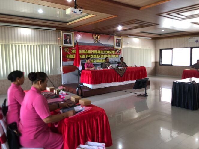 
 Polres Tabanan menggelar Sidang Badan Pembantu, Penasehat Perkawinan,Perceraian dan Rujuk ( PB4R) Anggota Polri Polres Tabanan yang bertempat di aula Wisnu Hartono.