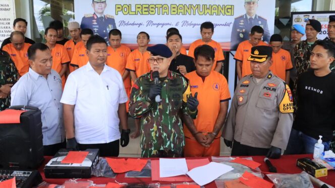 
 Polresta Banyuwangi Amankan 11 Tersangka dalam Serangkaian Kasus Kriminal 