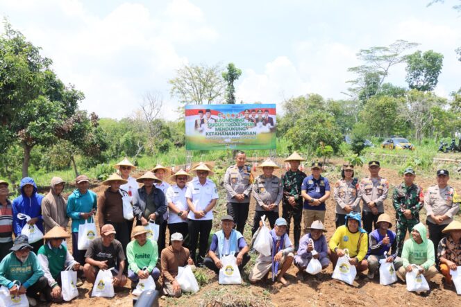 
 Polres Kediri Kota Ikuti Launching Gugus Tugas Polri Mendukung Ketahanan Pangan